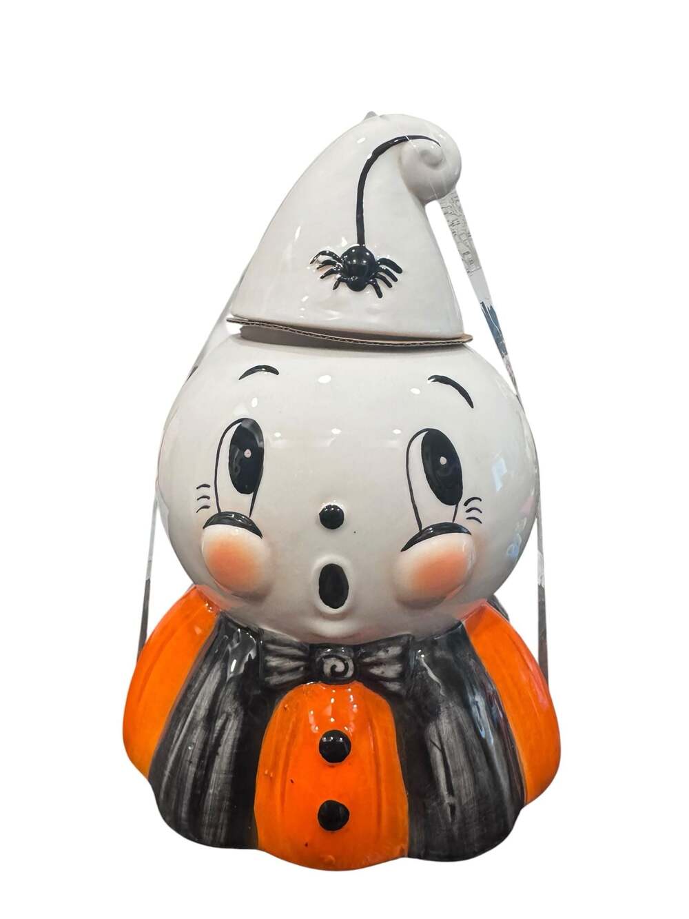 Johanna Parker Gus Spider Topped Ceramic Cookie Jar Halloween Decor - Picture 1 of 4